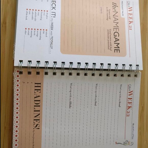 Pregnancy countdown Journal the Nine by Kelly sopp NWt health/wellness/diet book - Picture 4 of 9